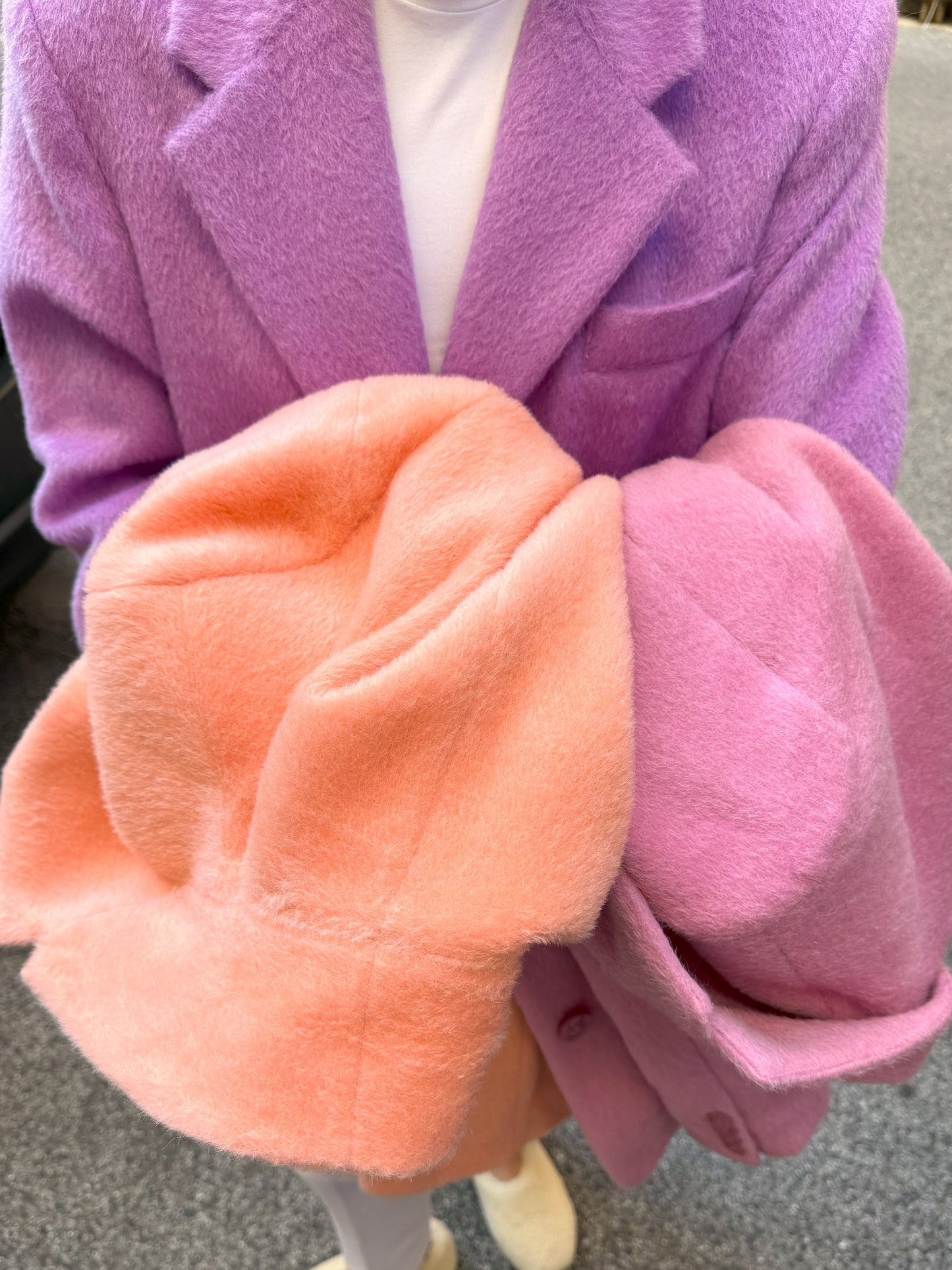 Однобортний вовняний жакет, рожевий