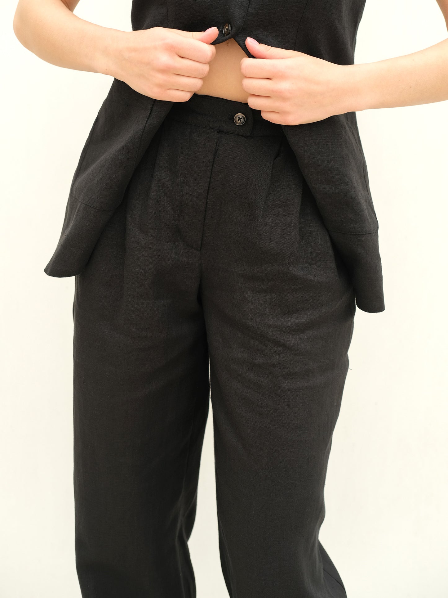Leinenhose, Schwarz