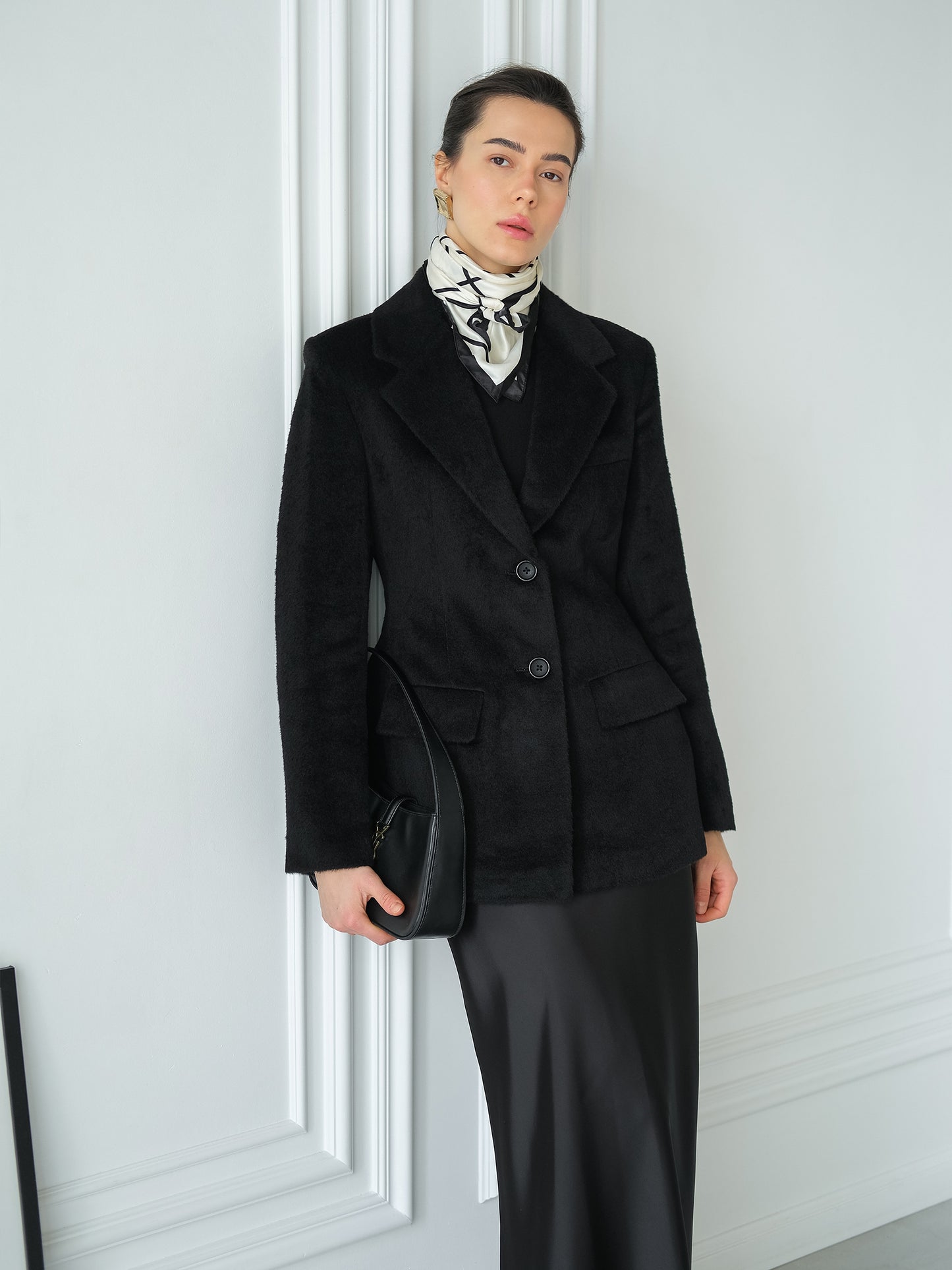 Tailored Black Wool Blazer