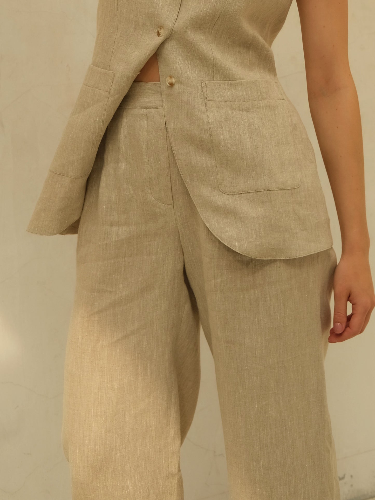 Leinenhose, Naturbeige