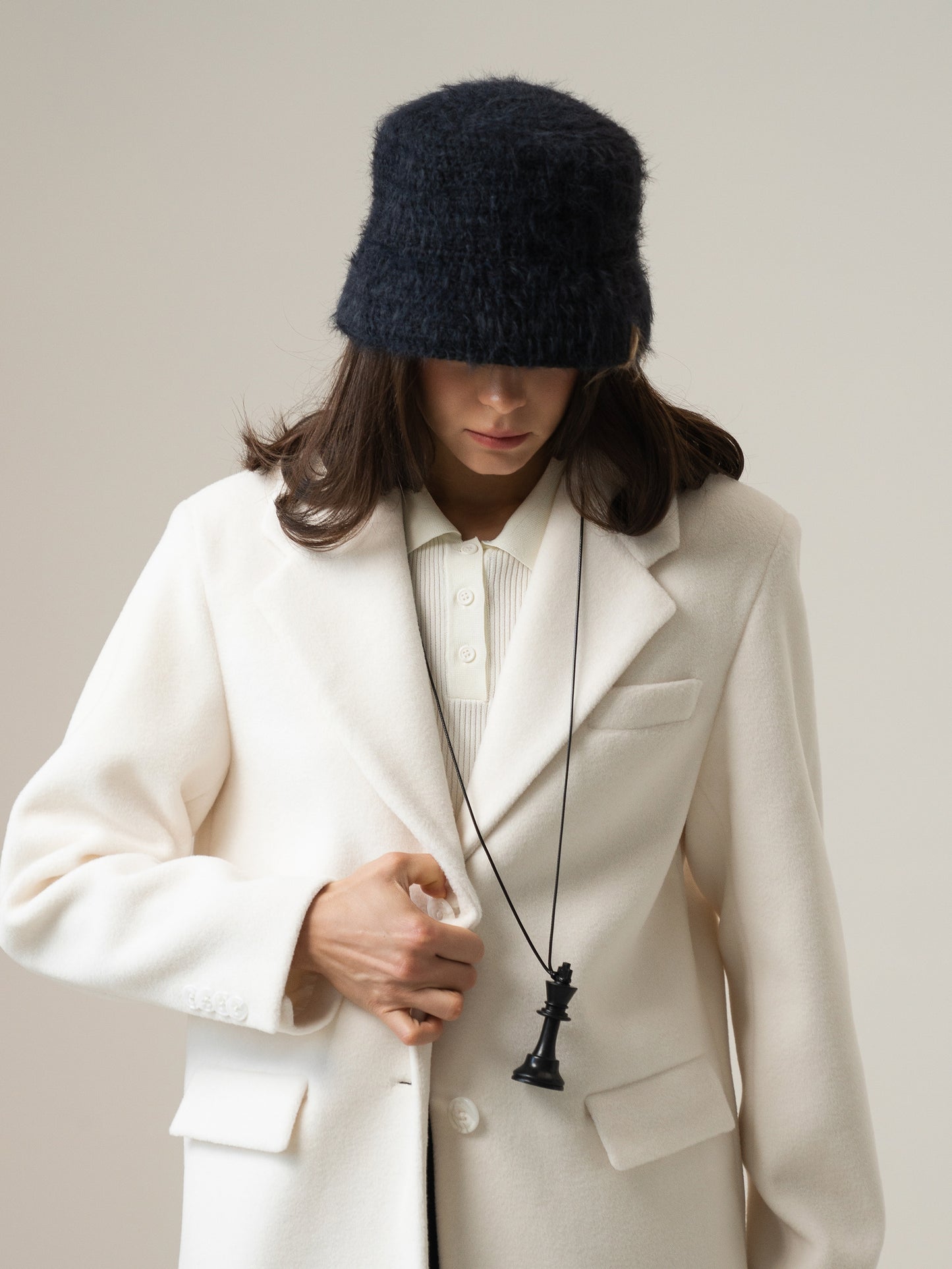 Merino Wool Bucket Hat, Black