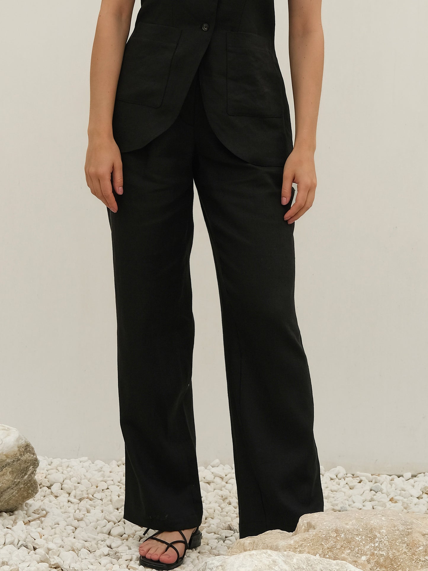 Leinenhose, Schwarz