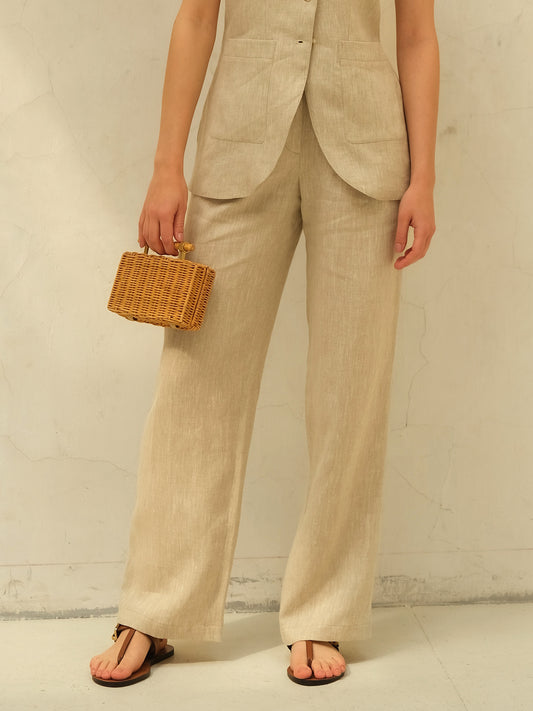 Leinenhose, Naturbeige