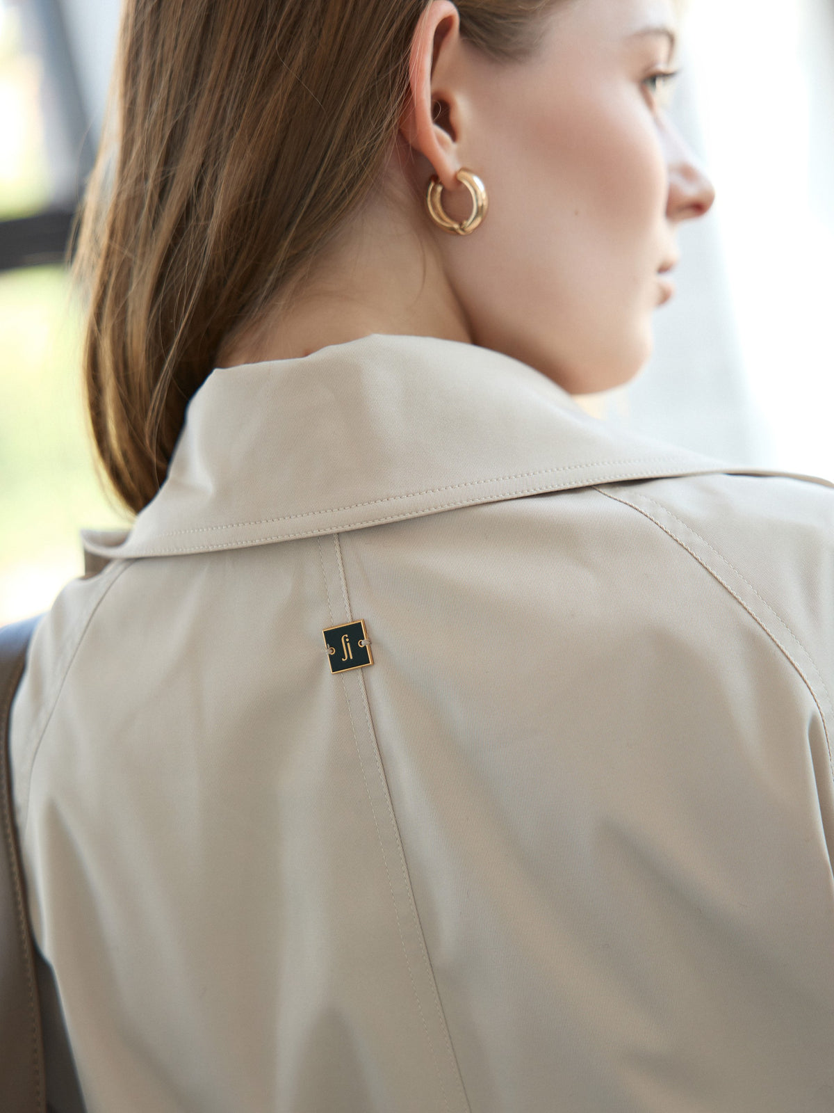 CHÉLIE long milk oversized trench coat