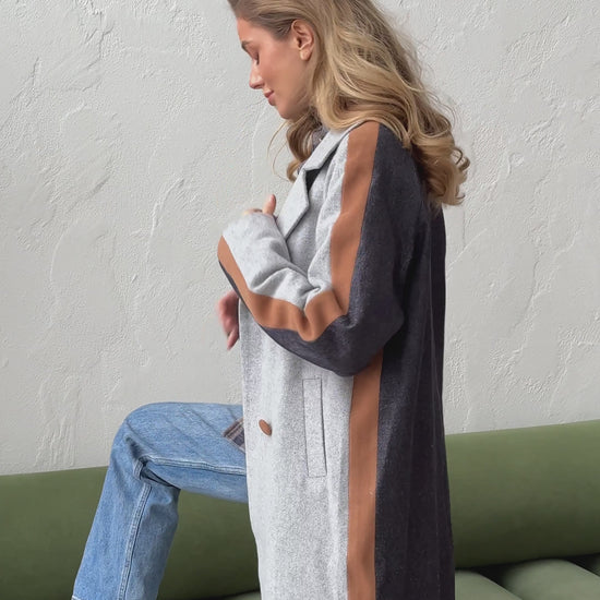 Grey Wool Maxi Coat 2